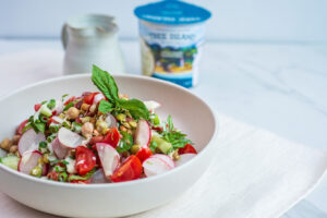Sprouted Bean Salad With Yogurt Dressing